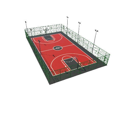 Modular Basketball Court A13 Triangulate